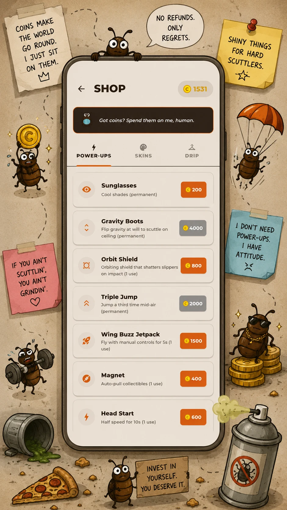 Cockroach Runner: Endless Run screenshot