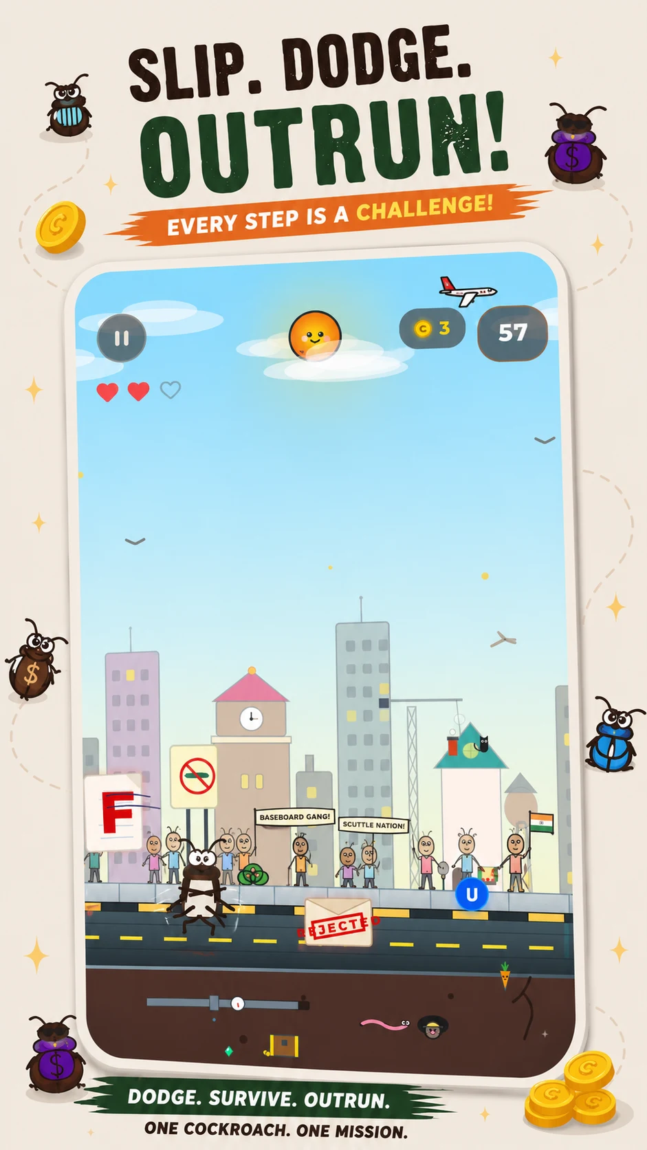 Cockroach Runner: Endless Run screenshot